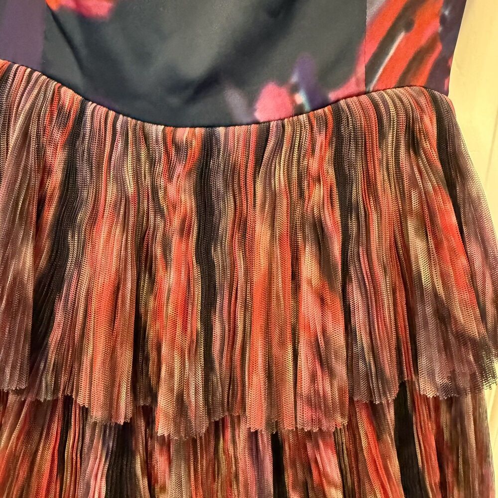 Anthropologie x Hutch Avani Tiered Maxi Dress Purple Pink Tulle Size 4 EUC - Picture 11 of 15